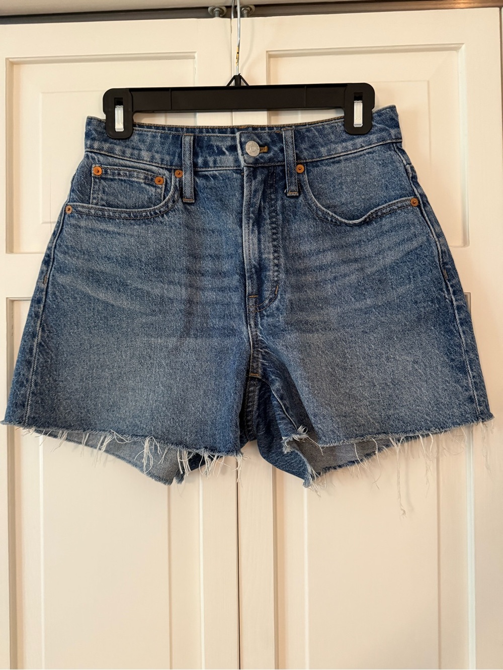 Madewell High-Rise Denim Cutoff Shorts - Blue